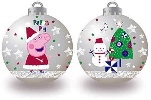 ARDITEX PP14020 Pack de 10 Bolas árbol de Navidad diámetro 6cm. de EONE-Peppa Pig