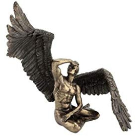 GreekCretanShop Nude Angel with Wings (Cold Cast Bronze Statue 30x27.5cm / 11.8x10.8inches)