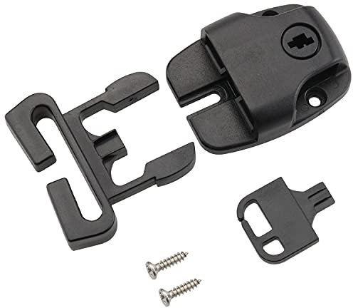WHYHKJ Lot de 8 clips de rechange en plastique pour cache-jacuzzi - Avec fente - Pour remplacer les loquets avec clés et matériel - 48 mm x 44 mm x 14 mm - Noir