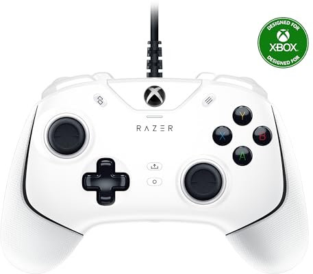 Razer Wolverine V2 - Controlador de juego con cable para Xbox Series X|S, Xbox One, PC: botones de acción táctiles y D-Pad - Interruptores de parada de disparo - Blanco