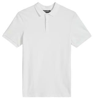 Marc O'Polo Herren Kurzarm-Poloshirt mit Stretch-Anteil Shaped Fit, Weiß (White), XXL