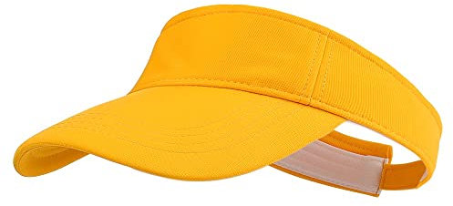 MK MATT KEELY Sun Visor Hat Sports Adjustable Baseball Cap with Outdoor UV Protection for Women Men Yellow