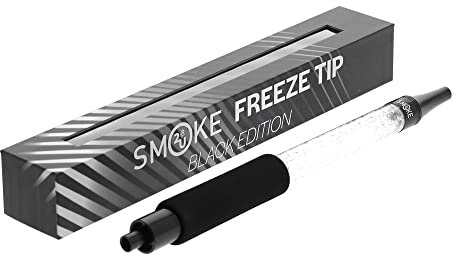 SMOKE2U Ice Bazooka Freeze Tip | Hochwertiges Eis Mundstück in Verschiedenen Designs | Kalter und Küher Rauchgenuss und angenehmer Griff durch Polsterung (Schwarz/Weiß)