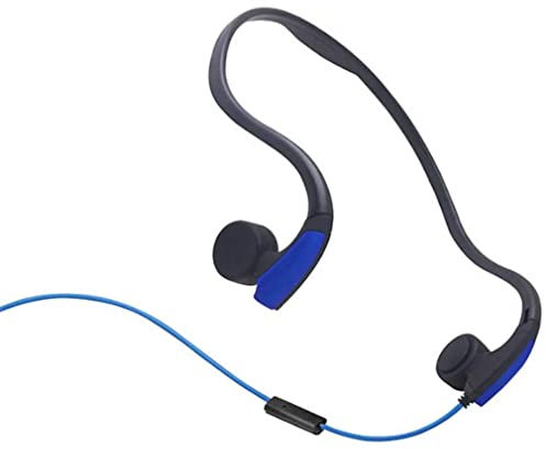 COLIFAS Light-Weight Headphones Wired Bone Conduction Headphones (3.5Mm), Outdoor Sports Open-Ear Earphone Noise Reduction Headset with Mic, for Running, Sports, Fitness,Blue