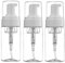 3Pcs 3.4oz/100ml Empty Foam Pump Bottle Travel Size Clear Plastic Refillable Foaming Soap Dispenser Pump Bottles Containers for Cosmetics Hand Soap Foaming Shampoo