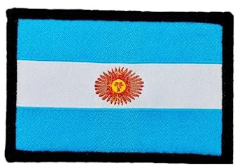 Parches Bordados Bandera Argentina con Colores Oficiales - Escudo bordado - Parches Moteros Bordados - Parches Militares, parche Argentina (Argentina)