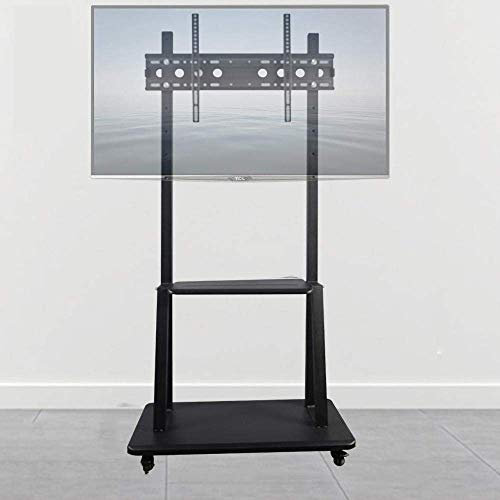 GGZONE Stainless Steel Floating TV Floor Shelf For 65—98 Inches TVs,Black TV Floor Stand Base On Wheels Castors Up To 240Kg Tilting Height Adjustable,Max Vesa 1100X600Mm (Style #4) beautiful scenery