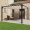 Festnight Pavillon 3x3 Wasserdicht Stabil Winterfest - Metall Gartenpavillon Pergola Mit Lamellendach, Terrassenüberdachung Freistehend Creme Sonnenschutz Garten