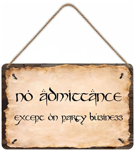 flinelife Metallschild No Admittance Except on Party, 30,5 x 20,3 cm, perfekt für Fans