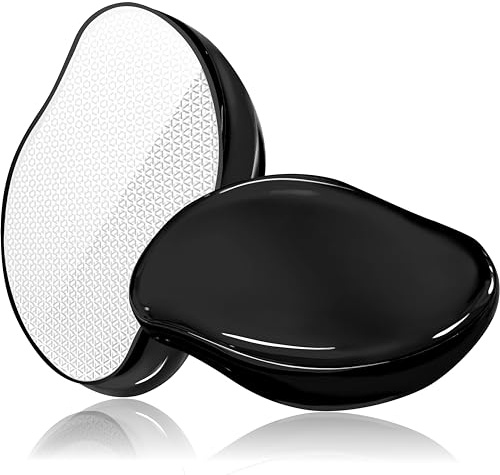 GABOX Eliminador de pelo de cristal para mujeres, nano vidrio, depiladora para mujeres y hombres, color negro