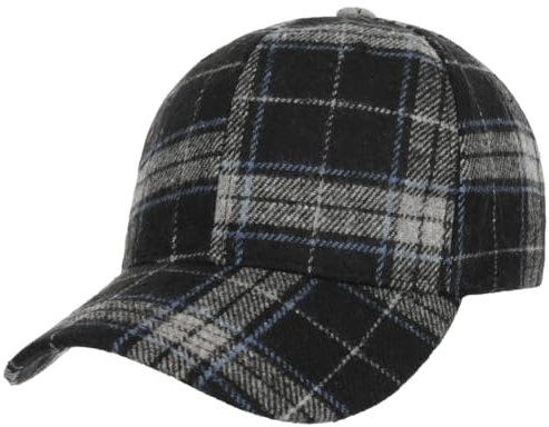 Lipodo Classic New Check Cap - Baseballcap Unisex - Verstellbare Basecap mit Wollmischung - Herren & Damen - Herbst/Winter