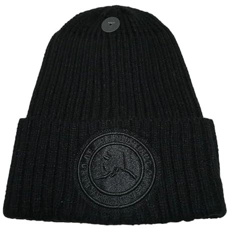 Robin Ruth Alaska Beanie Mütze Qualität Patch schwarz auf schwarz, Schwarz, 5 5/8