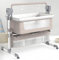 QUNINE 3-in-1-Musik-Babyschaukel, elektrisches Baby-Stubenbett, Nachttisch-Schläfer, Timing-Schaukelbett, Baby-Stubenwagen mit Fernbedienung, höhenverstellbares, zusammenklappbares Babybett D