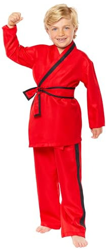 Amscan 9918494 - Unisex Officially Licensed Cobra Kai Eagle Fang Kids Fancy Dress Costume Age: 10-12yrs