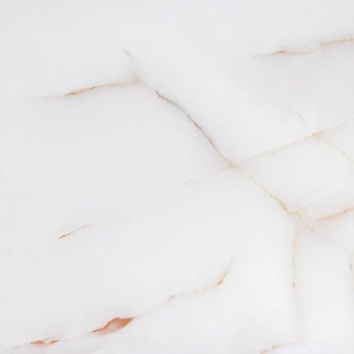 FunStick Marble Floor Tiles White Vinyl Flooring Tiles Self Adhesive Kitchen Bathroom Stick on Floor Waterproof Marble Effect Vinyl Flooring White and Pink Yellow Bedroom Tile Stickers 30×30CM 5 Pcs