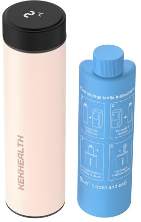 KEKHEALTH Nevera Medicamentos Portatil Con Pantalla de Temperatura 60 Horas 1-3 Pluma, Nevera Insulina Viaje para Diabéticos con 2 Enfriador, Bolsa Gel Frio(Rosa de Cuarzo)