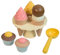 CutitiUU 7 Stück Strohscheiben Eiscreme Strandspielzeug,EIS Spielzeug für Kinder ab 3+ Jahre,Sandspielzeug EIS Mädchen Junge,Zufällige Farbe,Sandspielzeug Set für Kinder und Kleinkinder