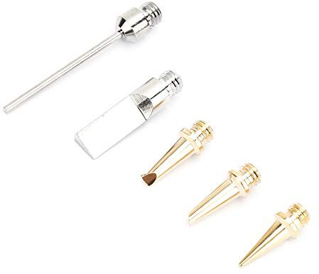 Sonew 5pcs HS-1115K Gas Soldering Iron Replacement Tips - Pure Copper + Plating - Quick Heating - Different Tip Types - Accessories for All Gas Soldering Irons
