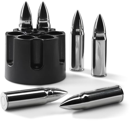 Connoisseur Creations Whisky Bullet Reusable Freezer Stainless Steel Ice Stones