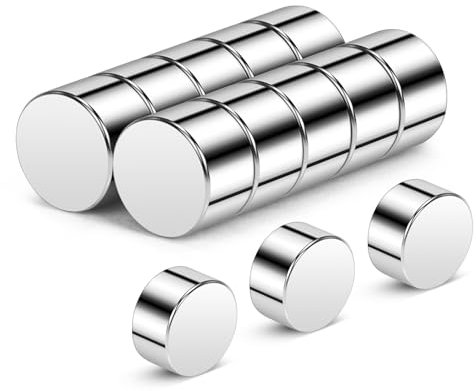 Wukong Neodym Magnet 8×5mm, 10 Stück, Extra Stark für Pinnwand, Whiteboard, Magnettafel, Kühlschrank und Büro