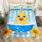 Kinder Cartoon Ente Bett Set Chic Sonnenblume Floral Bettbezug,Blau Geometrische Gestreifte 135x200 Bettwäsche Sets Badezimmer Dusche Thema Tröster Abdeckung,Bauernhof Tier Wildlife Bettbezug