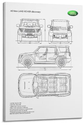 XFUHB Offroad-SUV, Auto-Poster, Landentdeckung, Daten-Poster, dekorative Malerei, Leinwand, Wandposter und Kunstdruck, moderne Familienschlafzimmer-Dekoration, Poster, 60 x 90 cm