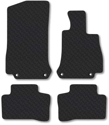 Mercedes EQC (2019-2023) 5mm Rubber Car Mats | Heavy Duty Rubber Tailored Fit Floor Mats Full Coverage Durable Waterproof Accessories Easy Clean Anti Slip Made in the UK