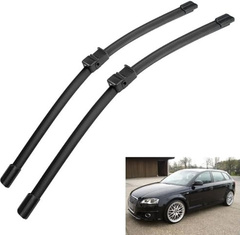 GTME Automotive Scheibenwischer für Audi A3 8P 2003-2004 wischerblätter Set für Frontscheibe Scheibenwischer Vorne Länge: 24 / 19 | hervorragende Sicht auf der Straße