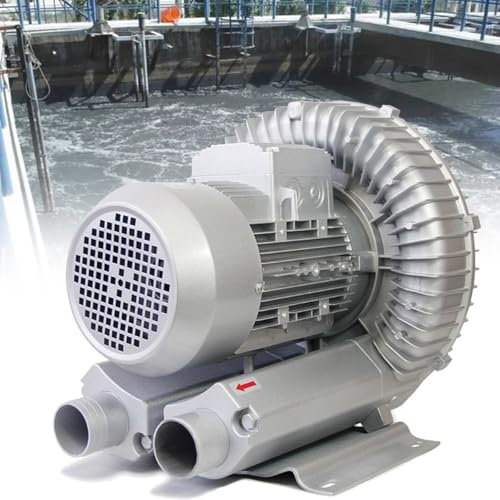 Ventilatore rigenerativo da 120W-1100W, pompa per vuoto industriale per soffiaggio o aspirazione d'aria, ventilatore a vortice per aerazione delle acque reflue, monofase, a basso rumore(1100W/1.48HP)