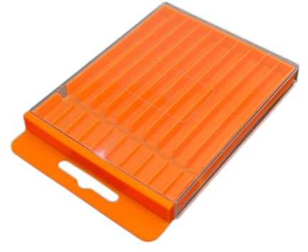 Dualoai Boîte de Rangement pour Embouts, Mallette Vide pour équipement D'atelier, Organiseur Professionnel pour Forets Hélicoïdaux, Garage, Voiture, 12.7cmx10.1cmx1.38cm
