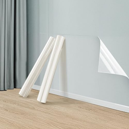 MANMEMU Elektrostatische wandschutzfolie, 60CM × 1000CM transparente Elektrostatik Folie, Spritzschutz Hund Wandschutz, Statische Folie Wand, Wandschutz für Küche, Möbel, Büro