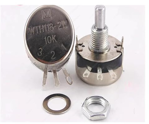WTH118-2W Einzelpotentiometer 1K 2K2 4K7 10K 100K 47K 1M Komplettset mit Drehknopf(Single potentiometer,B4K7)