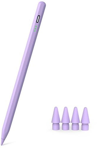 Varkda Lila Stift für iPad (2018–2026) – Hochpräzise, 2-fache Schnellladung | Kompatibel mit iPad 6.–11. Gen (A16), iPad mini 5/6/7, iPad Air 3.–6. Gen (M2/M4), iPad Pro 11/12,91.–6. Gen, M4 11/13
