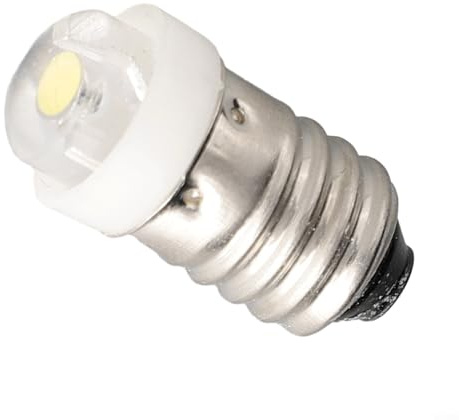 E10 LED-Ersatzlampe, 3 V, 4,5 V, 6 V, 0,5 W, 6000 K, weißes Licht für Taschenlampe, Laterne, Taschenlampe, langlebig, energieeffizientes Upgrade für Camping, Wandern, Outdoor-Aktivitäten (4,5 V)