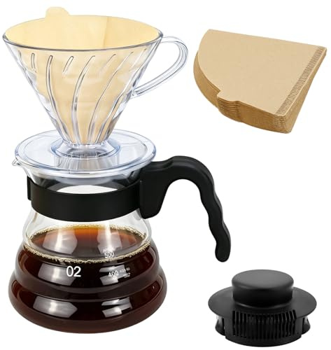QIQN Coffee Filter Set Pour Over Coffee Maker 700 ml