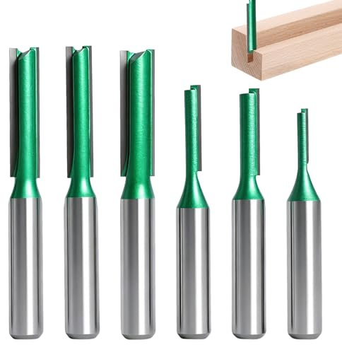 Router Bits 8mm Shank Straight Router Bit Set 3mm 4mm 5mm 6mm 7mm 8mm