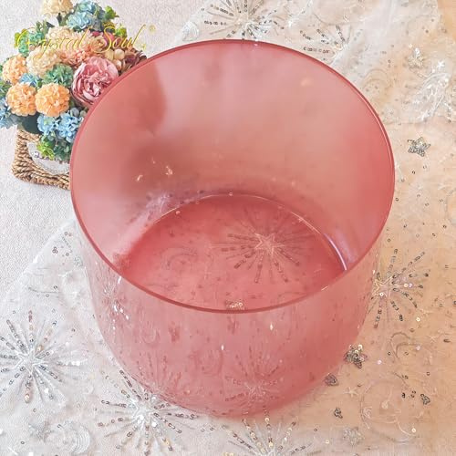 Crystal Soul 14 Inch Large Crystal Singing Bowl Sound Bath Crystal Bowls for Sound Healing
