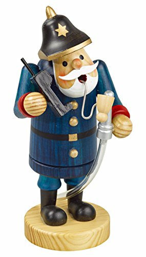 Räuchermännchen Räuchermann Räucherfigur Rauchfigur Feuerwehrmann ca. 14 cm hoch, aus Holz, Weihnachten Advent Geschenk (30112-14)
