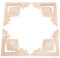 MUXSAM 4pcs Bois sculpté en Coin Grand Format Cadre Applique Bois Sculpté Vintage Non Peints 9 * 9cm