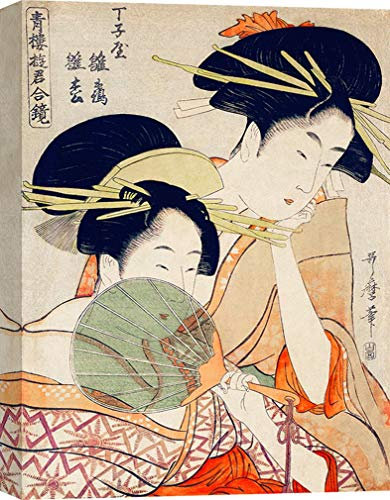 ART PRINT CAFE' Leinwandbild: Kitagawa, Kurtisanen, 100x70