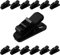 FENGWANGLI Headphone Clip for Shirt, 1 Inch Length Small Earbud Cord Management Earphone Mount Cable Clothing Clip to Keep Microphone Cord in Place for 1.5mm Diameter Round Wire (12 Pcs/Black)