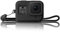 Eyeon Custodia Protettiva in Gomma Siliconica con Cordino per GoPro Hero 8 Nero Custodia Protettore Cover