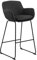 AC Design Furniture Lis Barhocker, dunkelgrau, Metall, B: 52 x H: 100 x T: 53 cm, 2 Stück