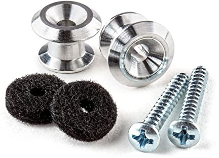 Jim Dunlop Straplok Strap Buttons, nicht-blockierend, extra Groß, Grau, 2 Stück