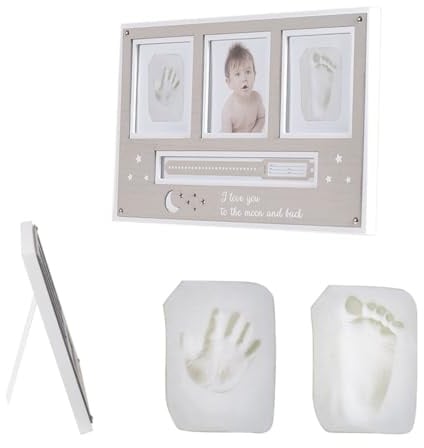 Cangaroo Set für Handabdruck und Fußabdruck aus Gips für Babys mit Bilderrahmen, 6172