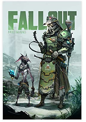 Fallout Leinwand-Poster, Wandkunst, Deko, Bild, Gemälde für Wohnzimmer, Schlafzimmer, Dekoration, ungerahmt: 30 x 45 cm
