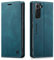 LOLFZ Wallet Case for Samsung Galaxy S22 5G, Magnetic Flip Leather Case with RFID Block Card Slots Kickstand Shockproof Protective Cover Compatible with Galaxy S22 5G - Blue
