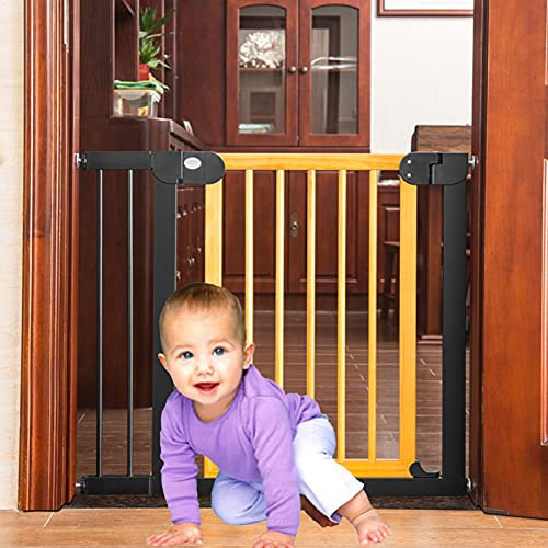 GHCXY Laufställe Für Haustiere, Kinderschutzgitter, Holzzaun Für Haustiere, Druckinstallation, Treppentür Mit Automatischer Schließfunktion, Treppengeländer/A+21Cm