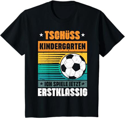 Kinder Schulkind cooles Fussball Junge Schulbeginn Einschulung T-Shirt