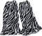Tainrunse 1 Paar Damen-Beinstulpen, knielang, Zebramuster, pelziger Flor, Socken für Mädchen, Schwarz , S